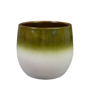 Osłonka ceramiczna Fem pear green 15x13 cm