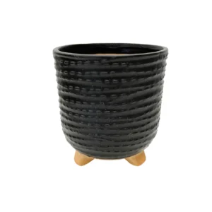 Osłonka ceramiczna na nóżkach czarna